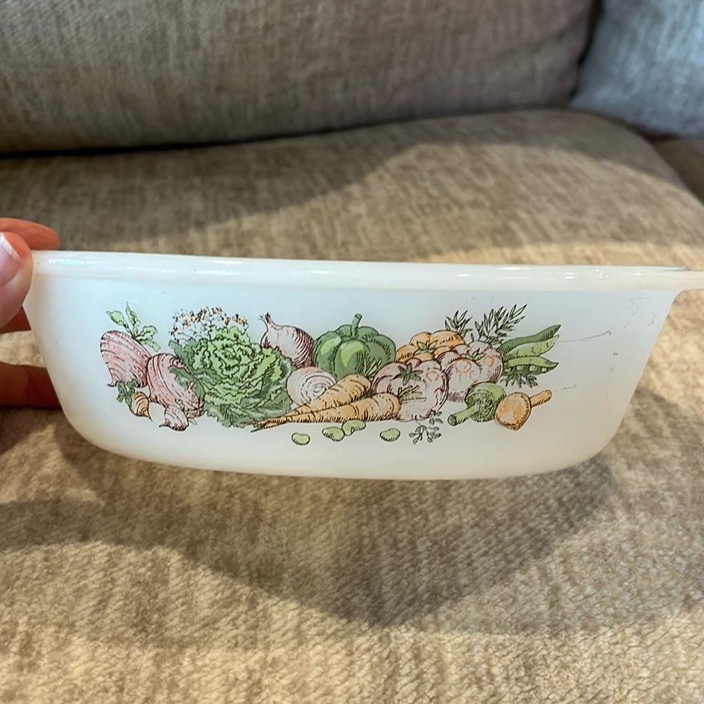 Vintage Glasbake Vegetable Oval Baking Dish